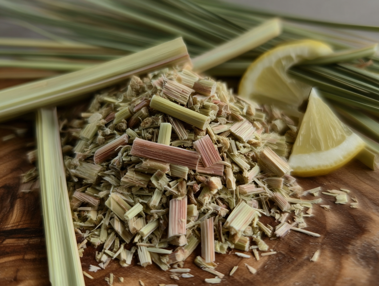 lemongrass plant , dried lemongrass, lemongrass herb