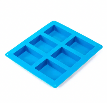 soap molds  Silicone   - soap mold squart 6 Cavity 